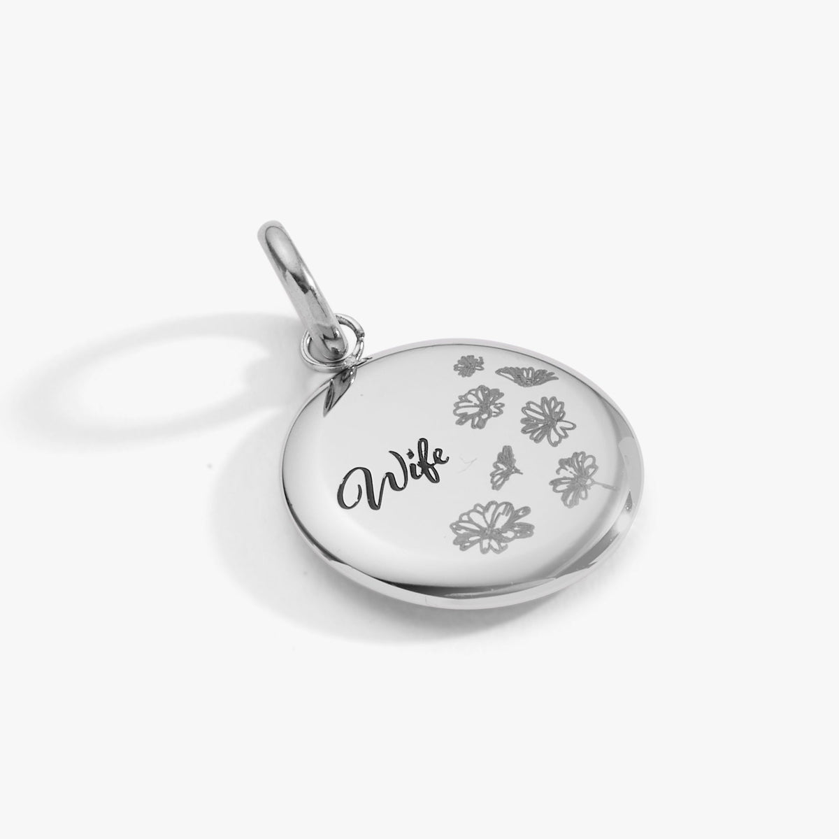 Wife Flower Disc Charm