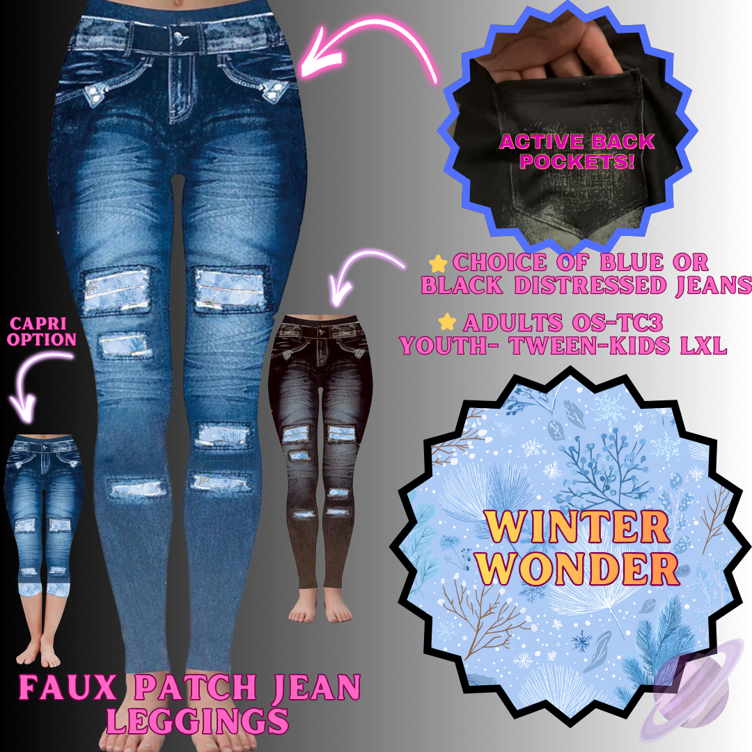 WINTER WONDER-FAUX JEAN LEGGING-PREORDER CLOSING 12/2 , ETA MID FEB.