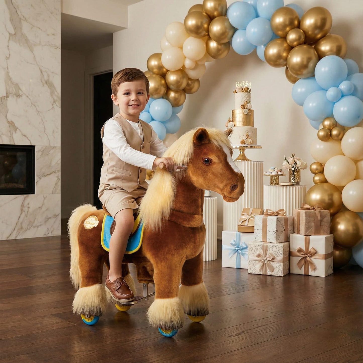Model X® Horse Ride-On Toy Age 3–4 – Brown