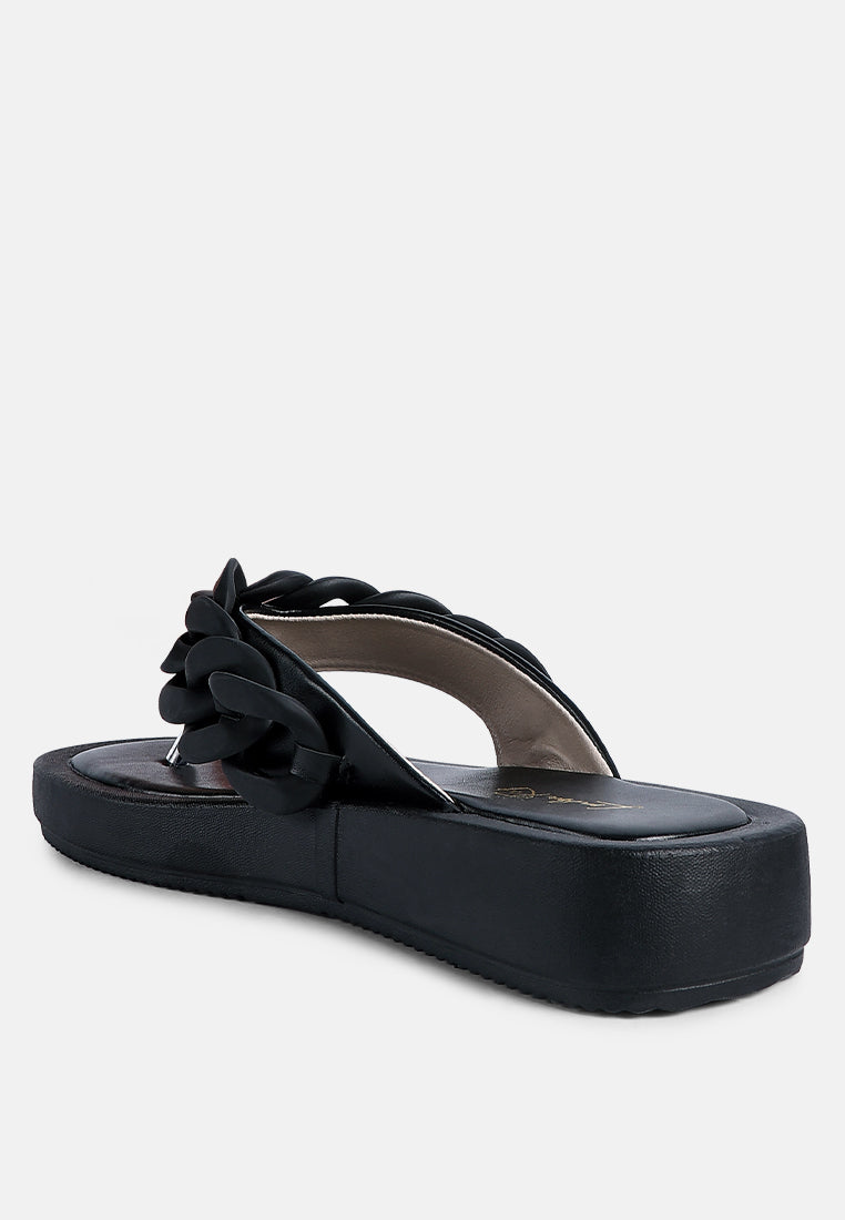 Zing Link Chain Thong Flats