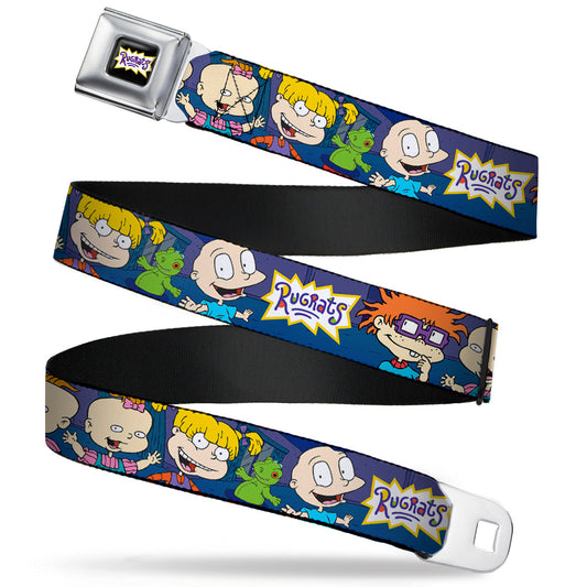 RUGRATS Logo Full Color Seatbelt Belt - RUGRATS Group Pose2 w/Reptar Webbing