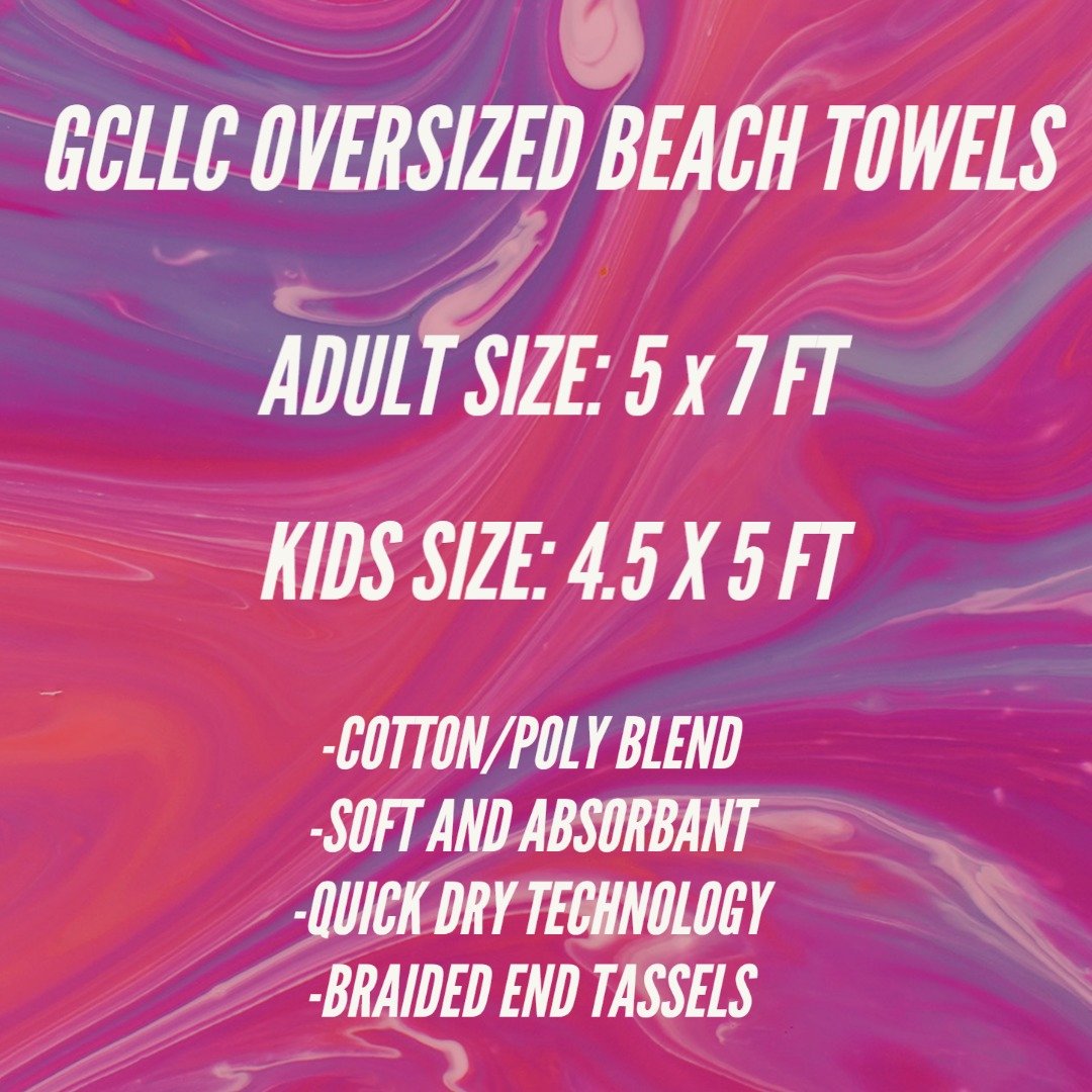 Embroid Floral Pink-OVERSIZED BEACH TOWEL 6-PREORDER CLOSING 3/20