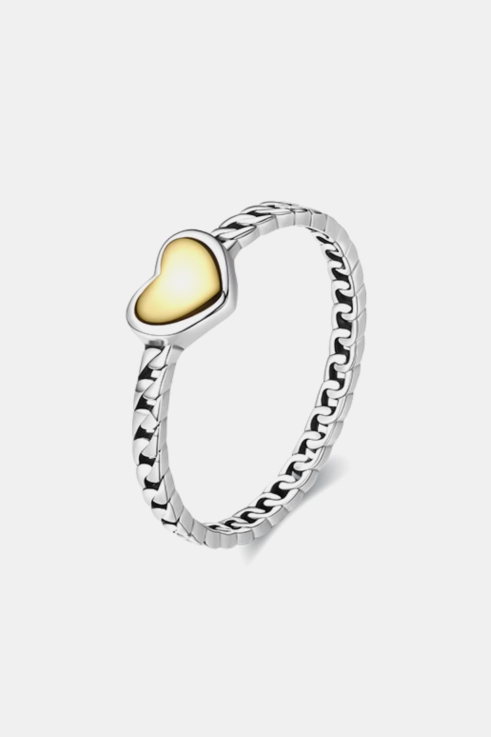 925 Sterling Silver Singe Heart Ring