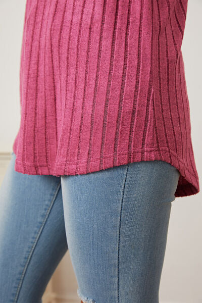 Basic Bae Ribbed Thumbhole Sleeve T-Shirt