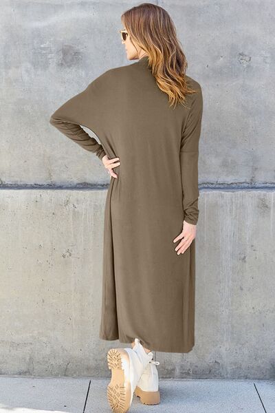 Basic Bae Open Front Long Sleeve Cover Up