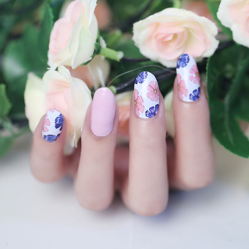 Pink & Navy Floral mix