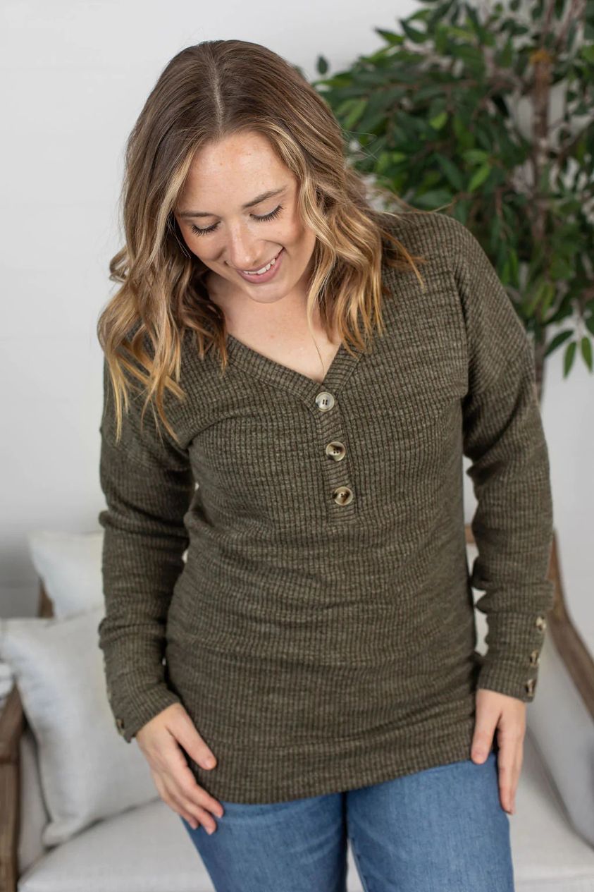 Brittney Button Sweater by Michelle Mae (sz M)