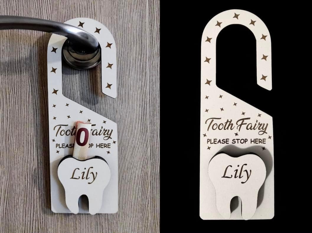 Personalized Tooth Fairy Doorhanger (PREORDER - SHIPS IN 5 WEEKS)