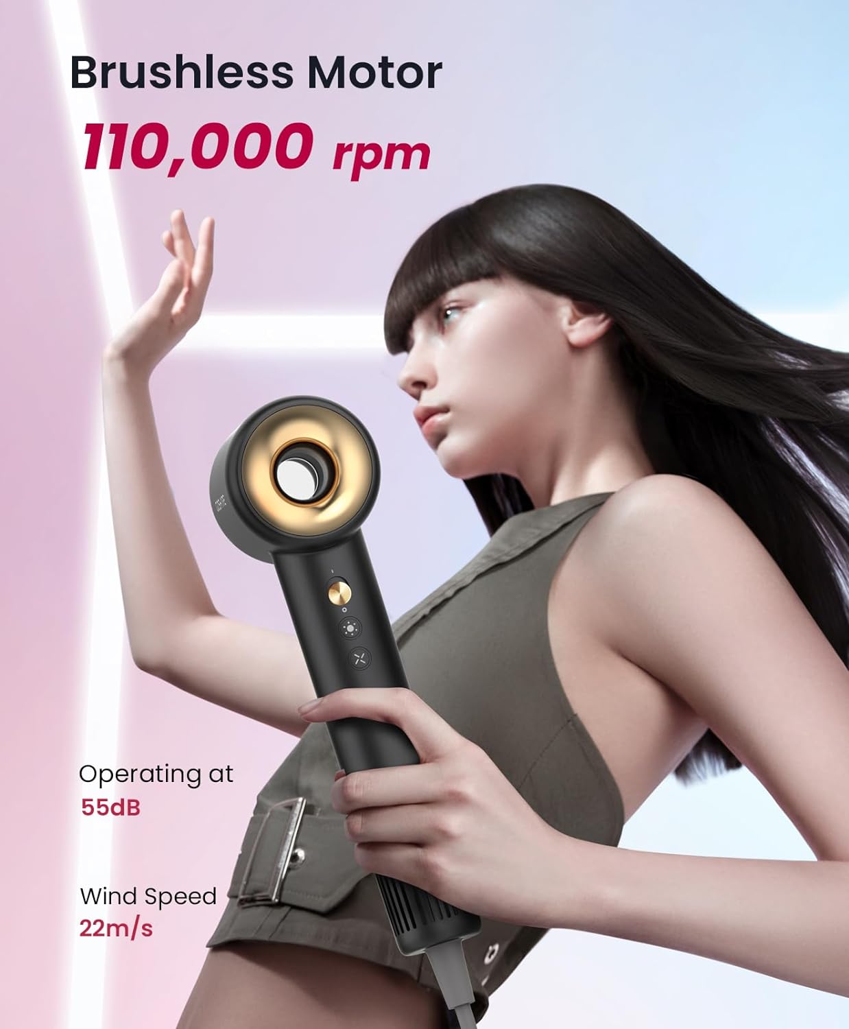 110000 RPM Ionic Hair Dryer with Essence Ring