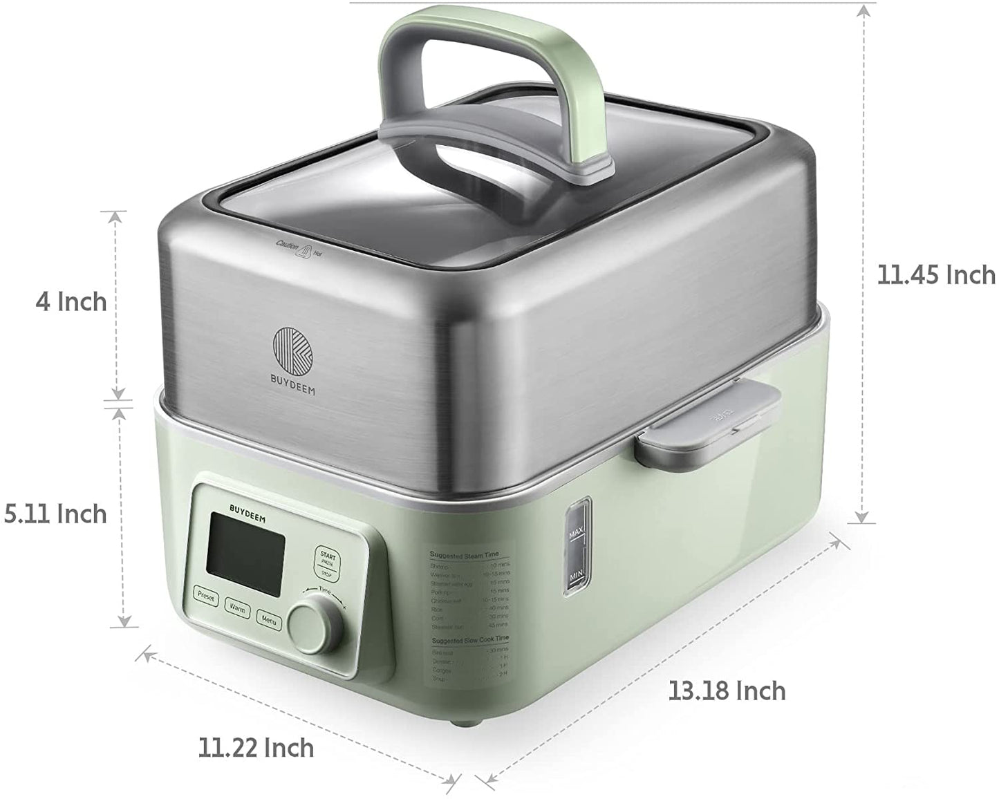 Electric Food Steamer, 5QT (Stew Pots Not Included)