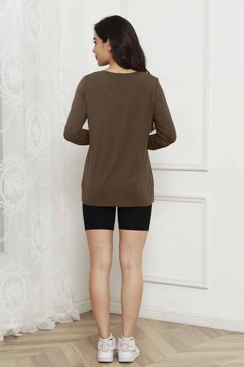 Basic Bae Round Neck Long Sleeve Top
