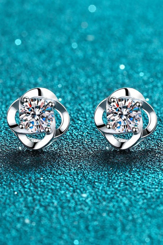 It's Your Day Moissanite Rhodium-Plated Stud Earrings  (PREORDER)