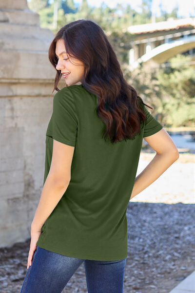 Basic Bae V-Neck Short Sleeve T-Shirt