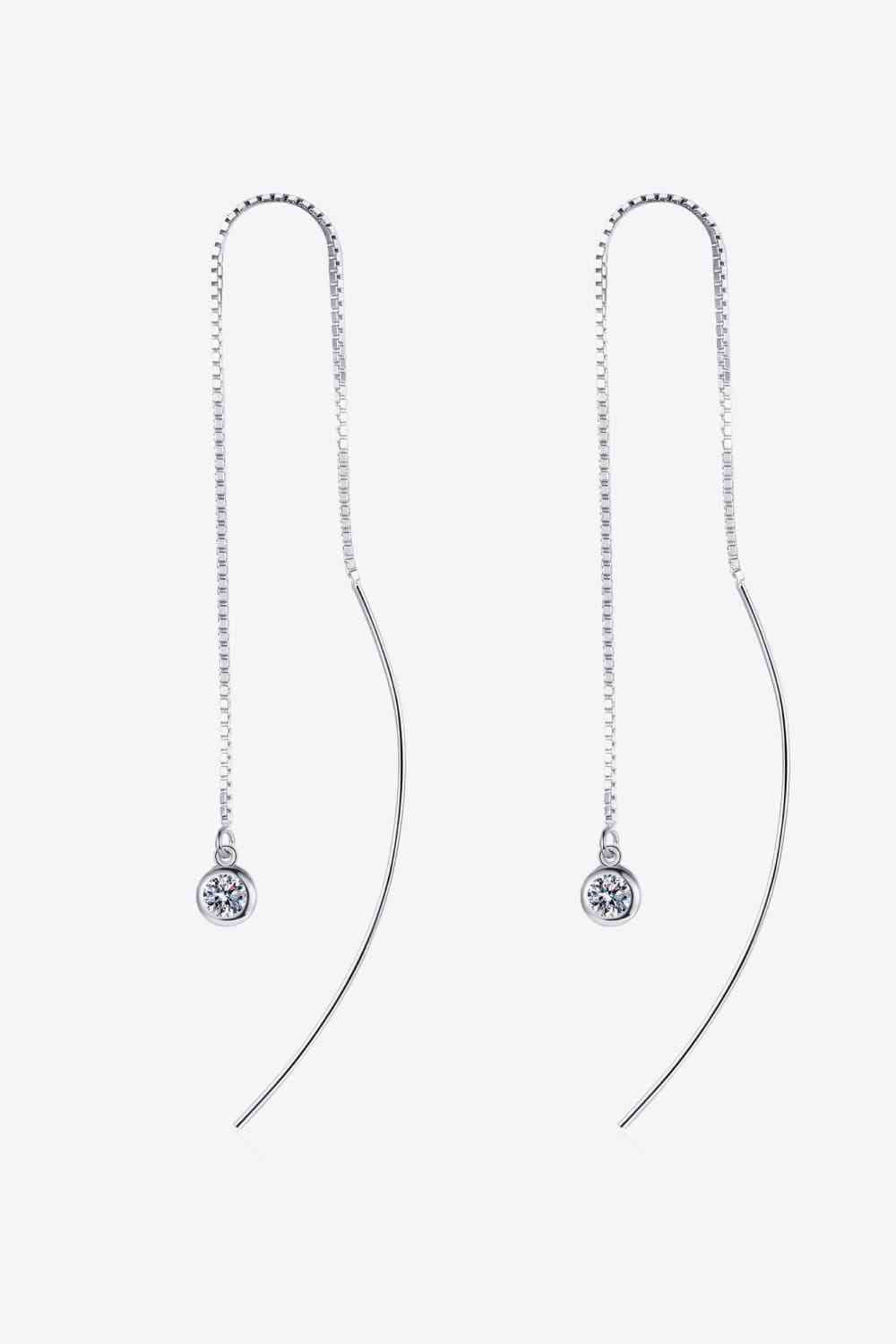 Moissanite 925 Sterling Silver Threader Earrings