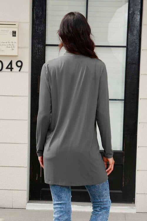 Basic Bae Open Front Long Sleeve Cardigan with Pockets
