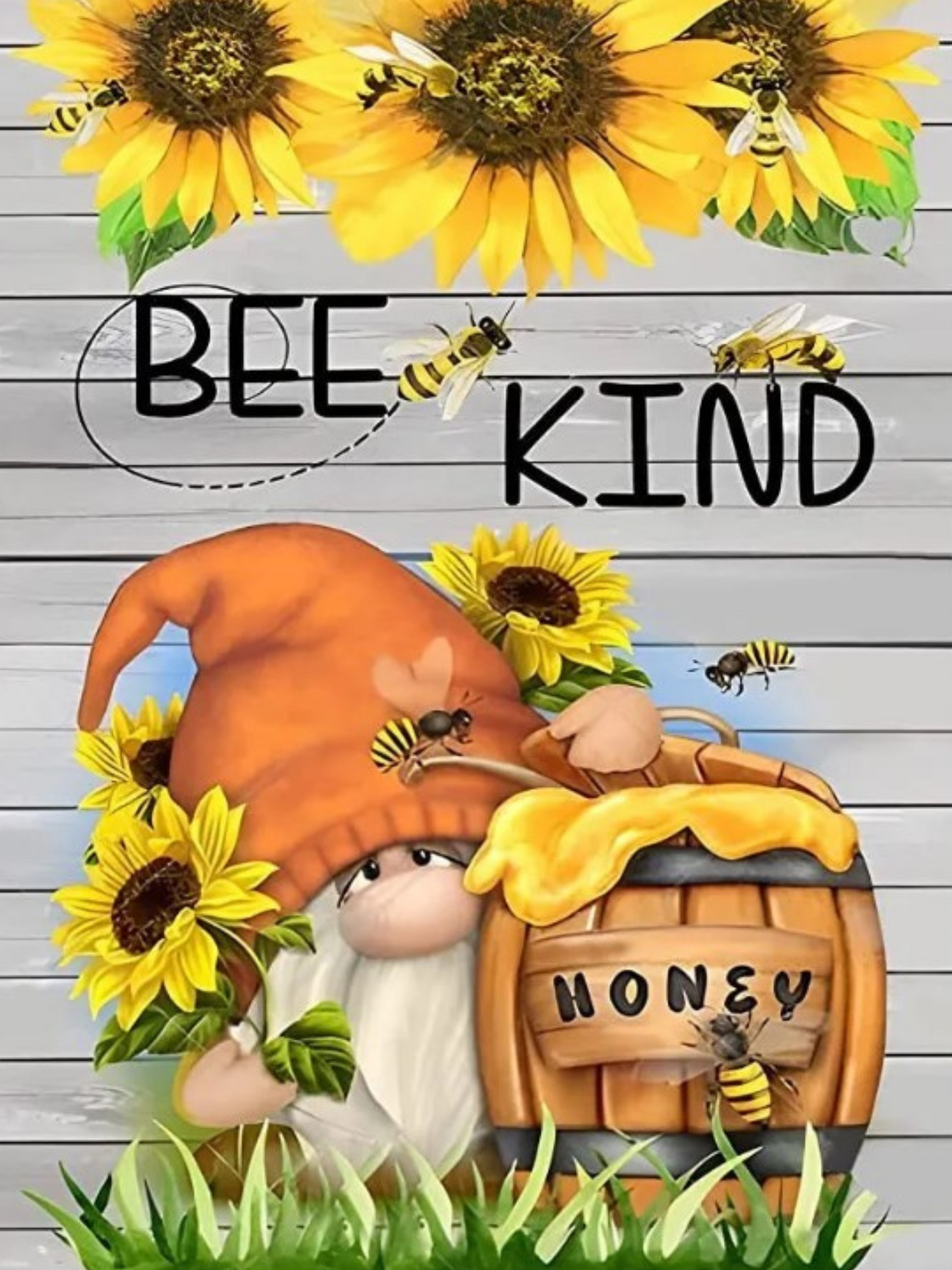Bee Kind Honey Gnome - Diamond Art kit