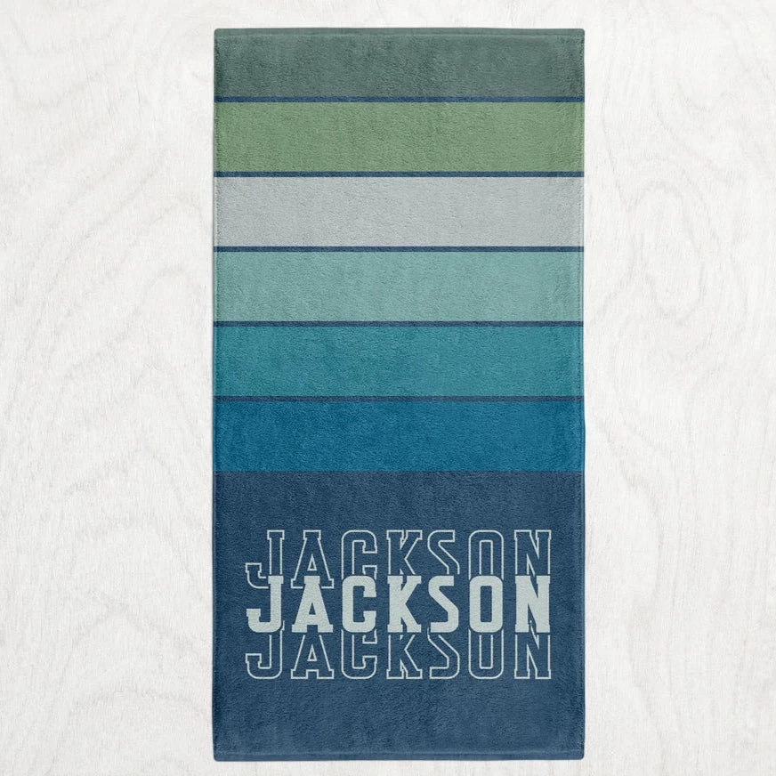Custom Personalized Summer Sunset Towel - Blues Sunset Premium Microfiber Towel // 2 Sizes