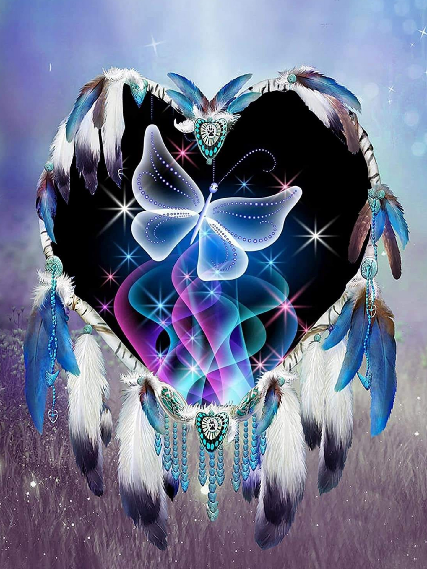 Butterfly Dreamcatcher - Diamond Art kit