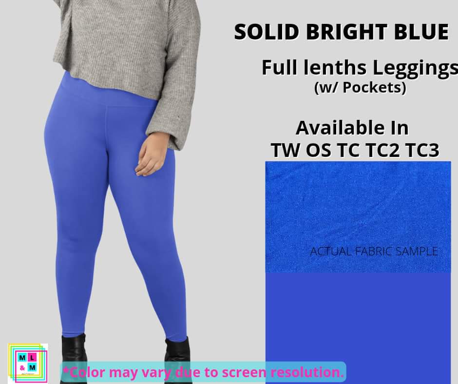 Solid Bright Blue Full Length