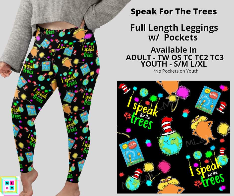 Speak For The Trees Full Length Leggings w/ Pockets