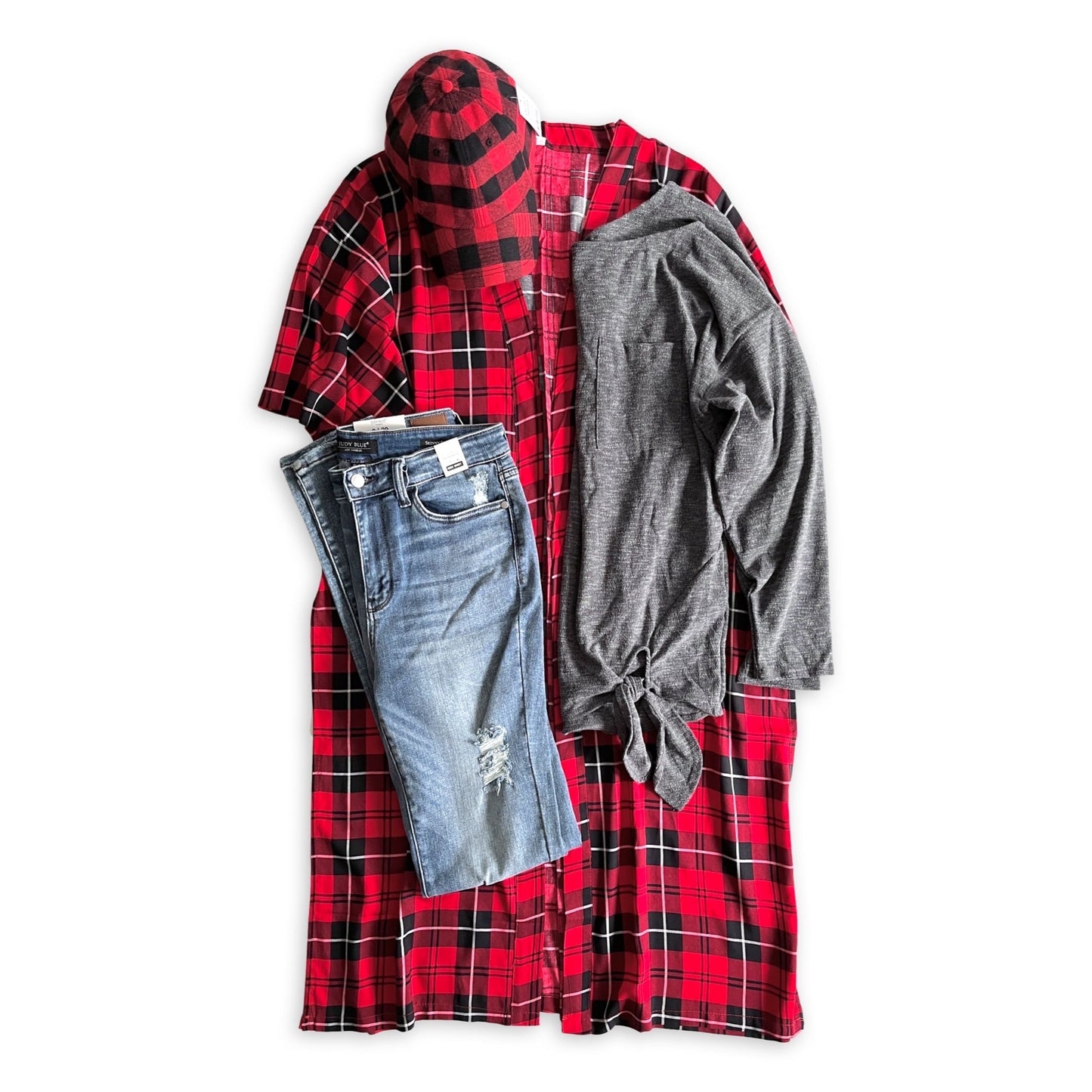 The Perfect Buffalo Plaid Hat in Red