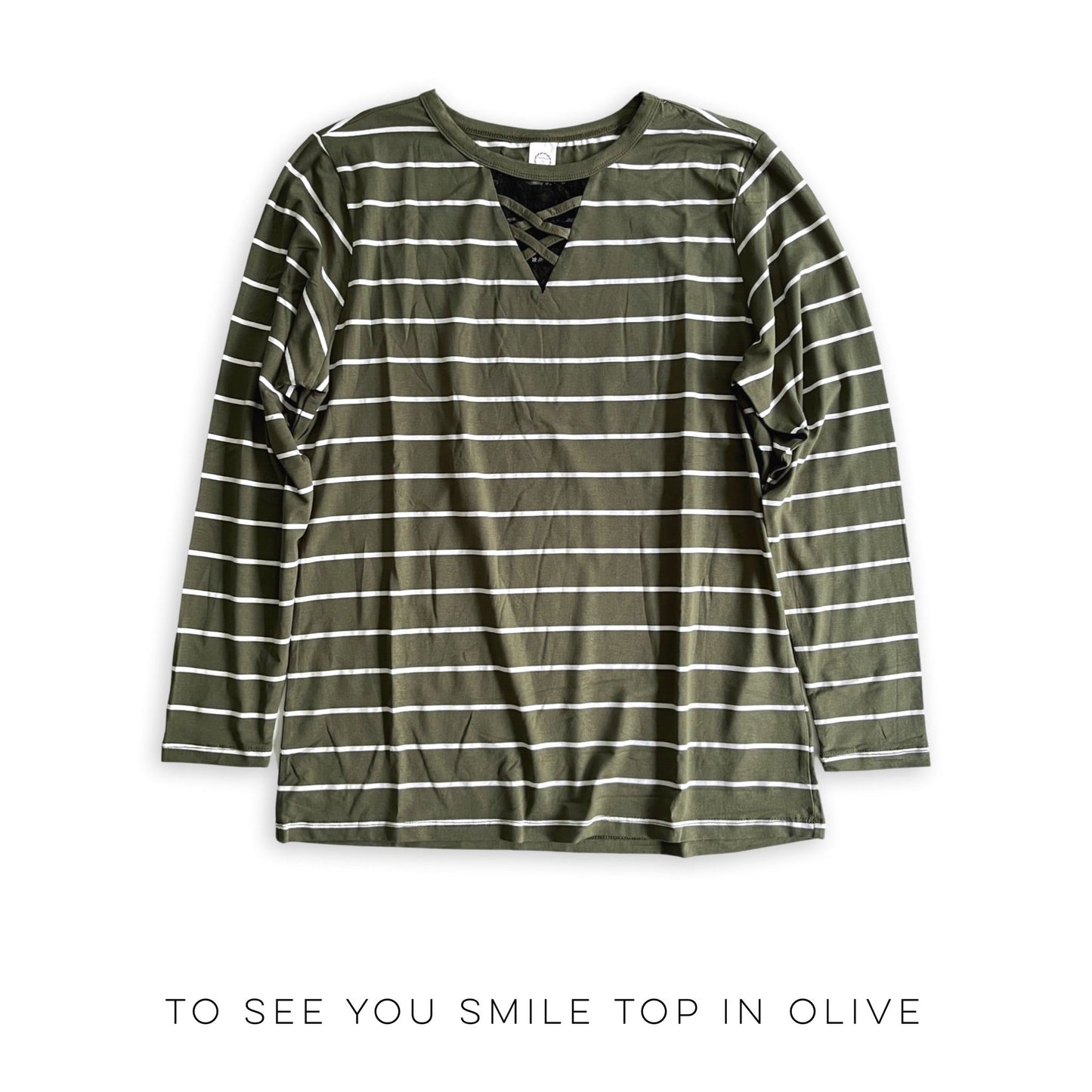 To See You Smile Top in Olive