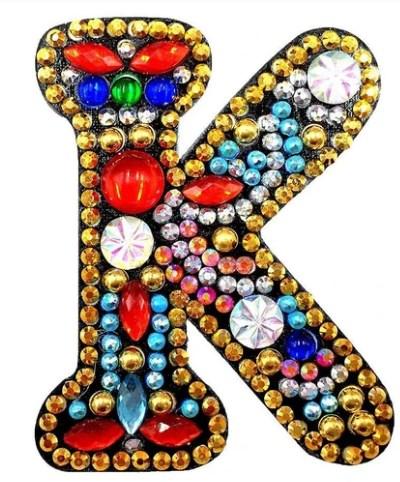 Alphabet Letter Key Chains - Diamond Art kit