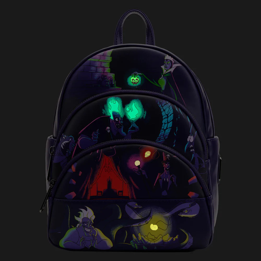 Loungefly Disney Villains Glow in the Dark Mini Backpack