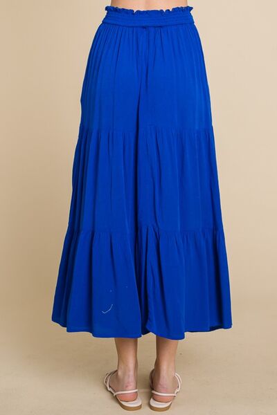 Culture Code Frill Ruched Midi Skirt