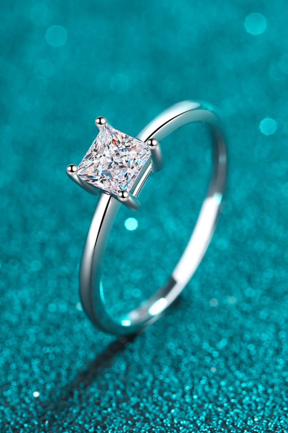 925 Sterling Silver Moissanite Solitaire Ring  (PREORDER)