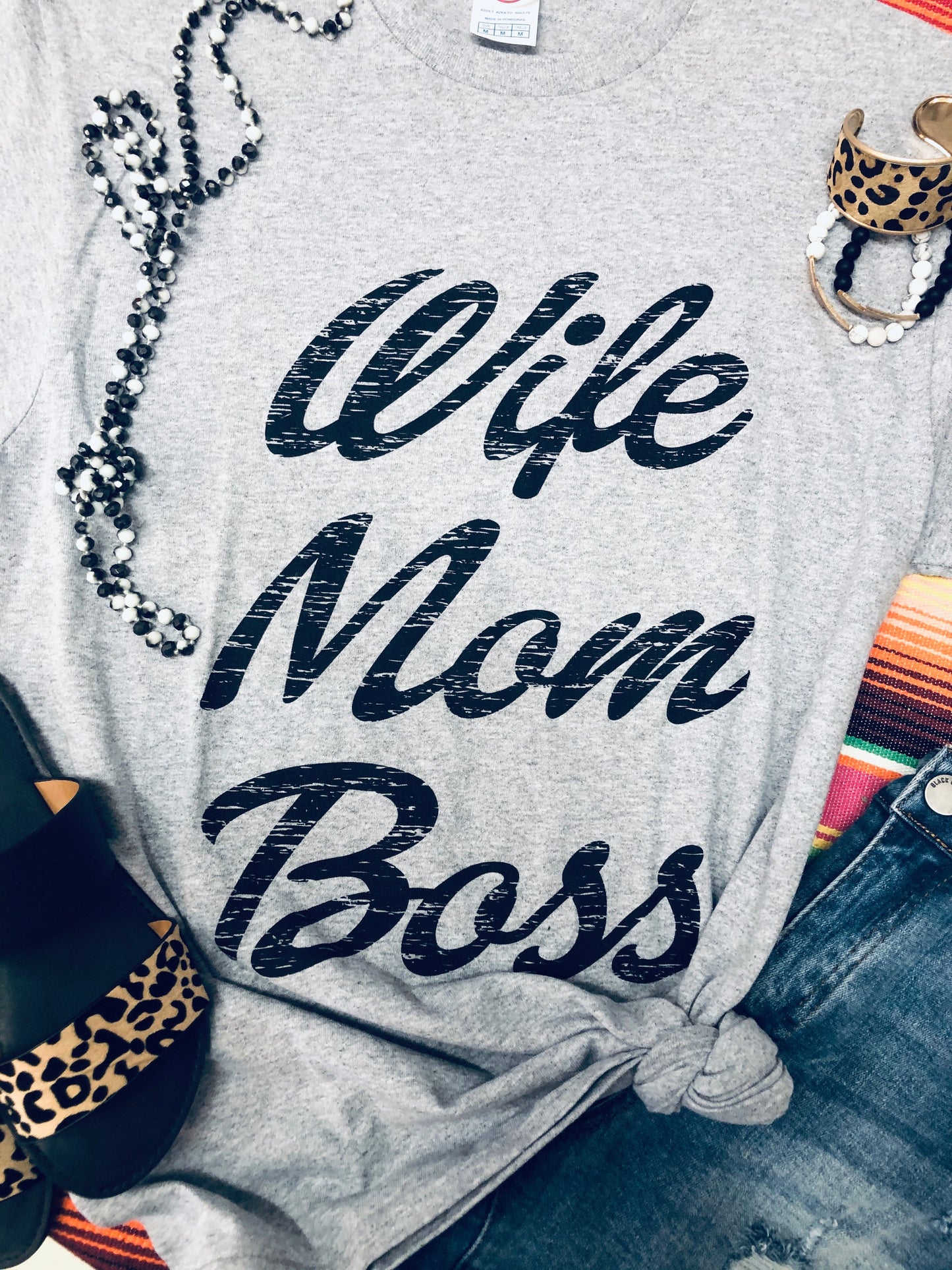 Mom Wife Boss - graphic tee