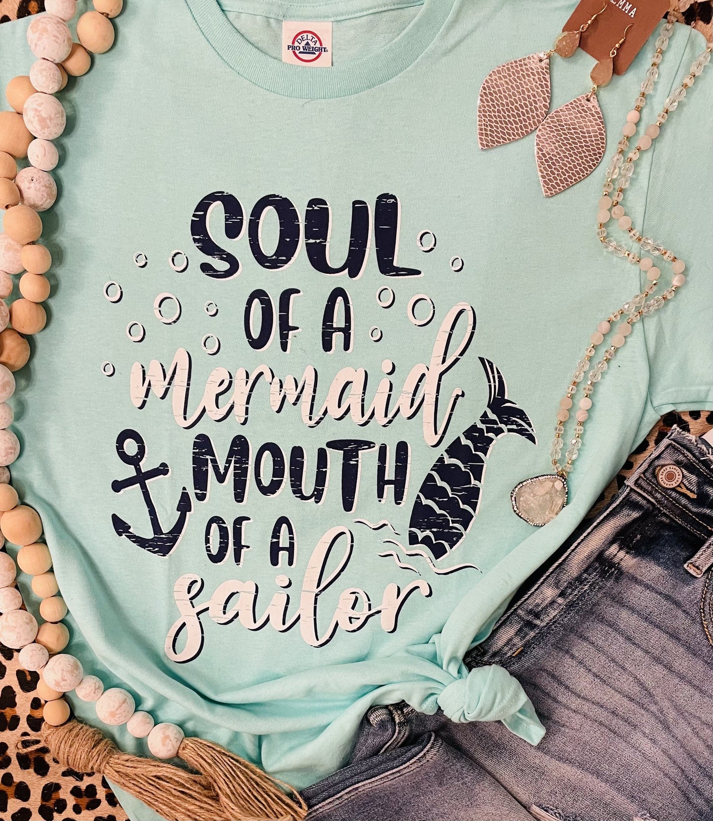 Soul of a Mermaid Mouth of a Sailor graphic tee