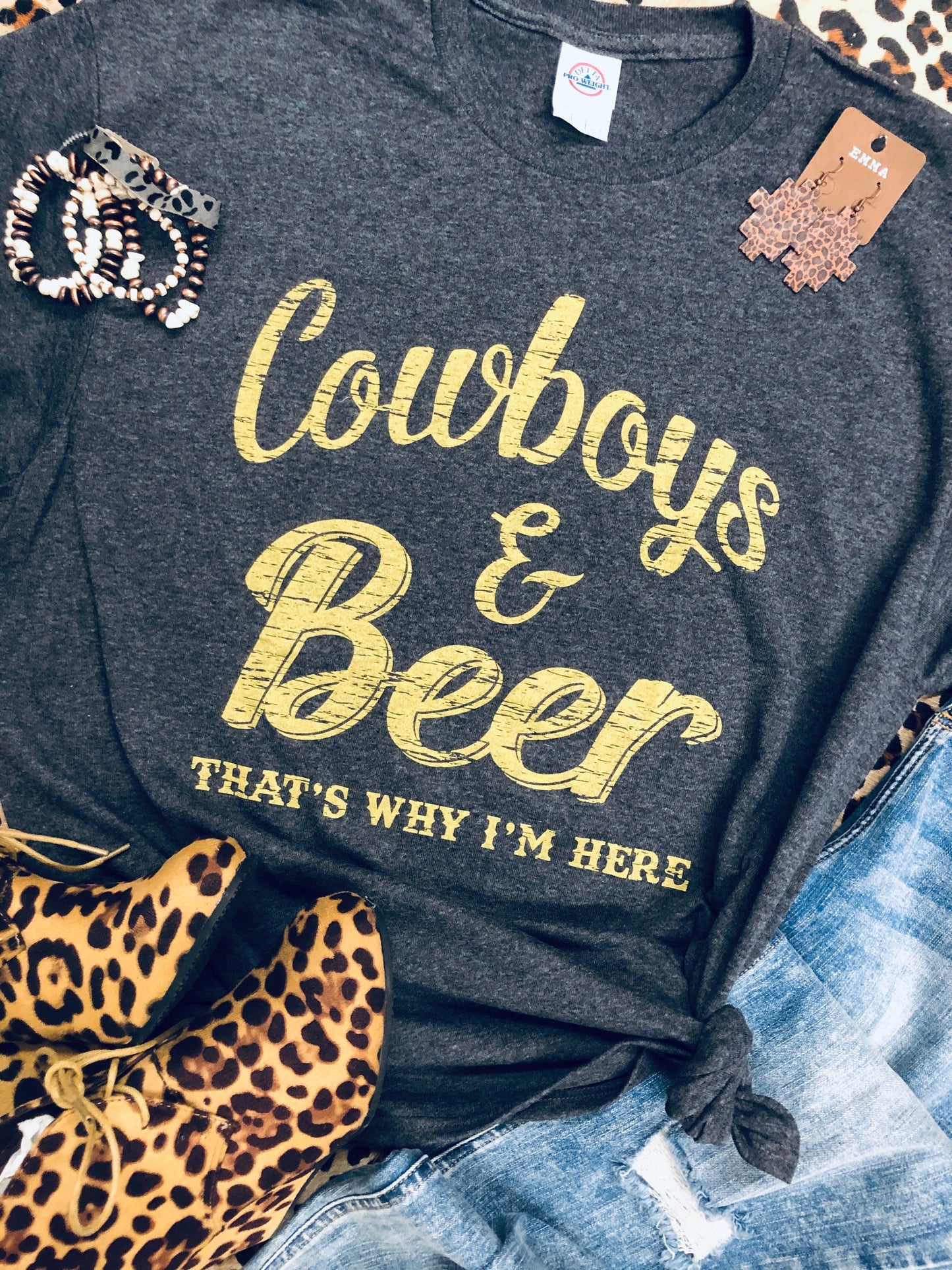 Cowboys & Beer graphic tee