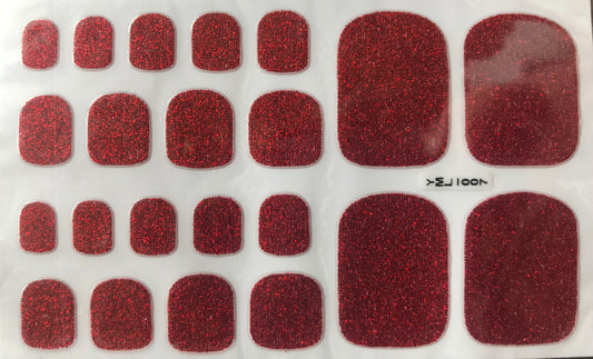 Kids & Toes - Ruby Red Glitter