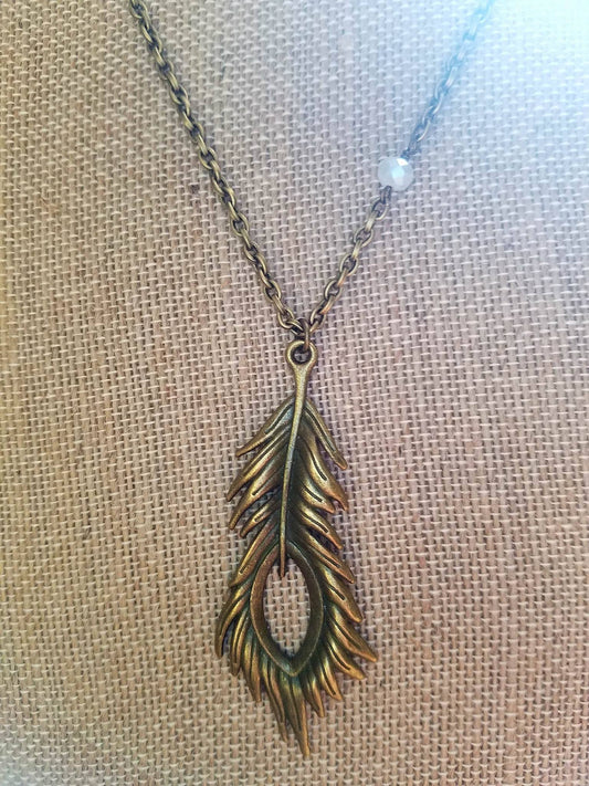 Peacock Feather necklace