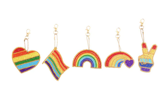Rainbow Key Chains - Diamond Art kit