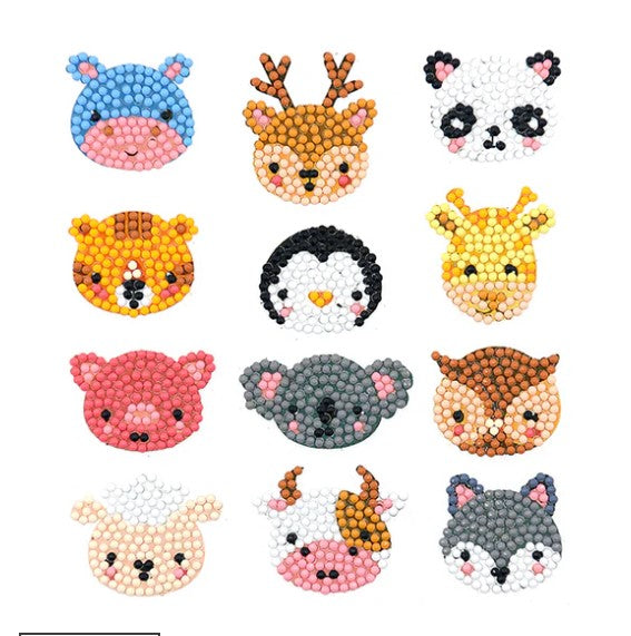 Animal Head Stickers - Diamond Art kit